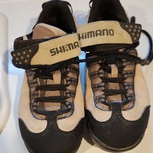 Shimano Black and Tan Sneakers for Cycling